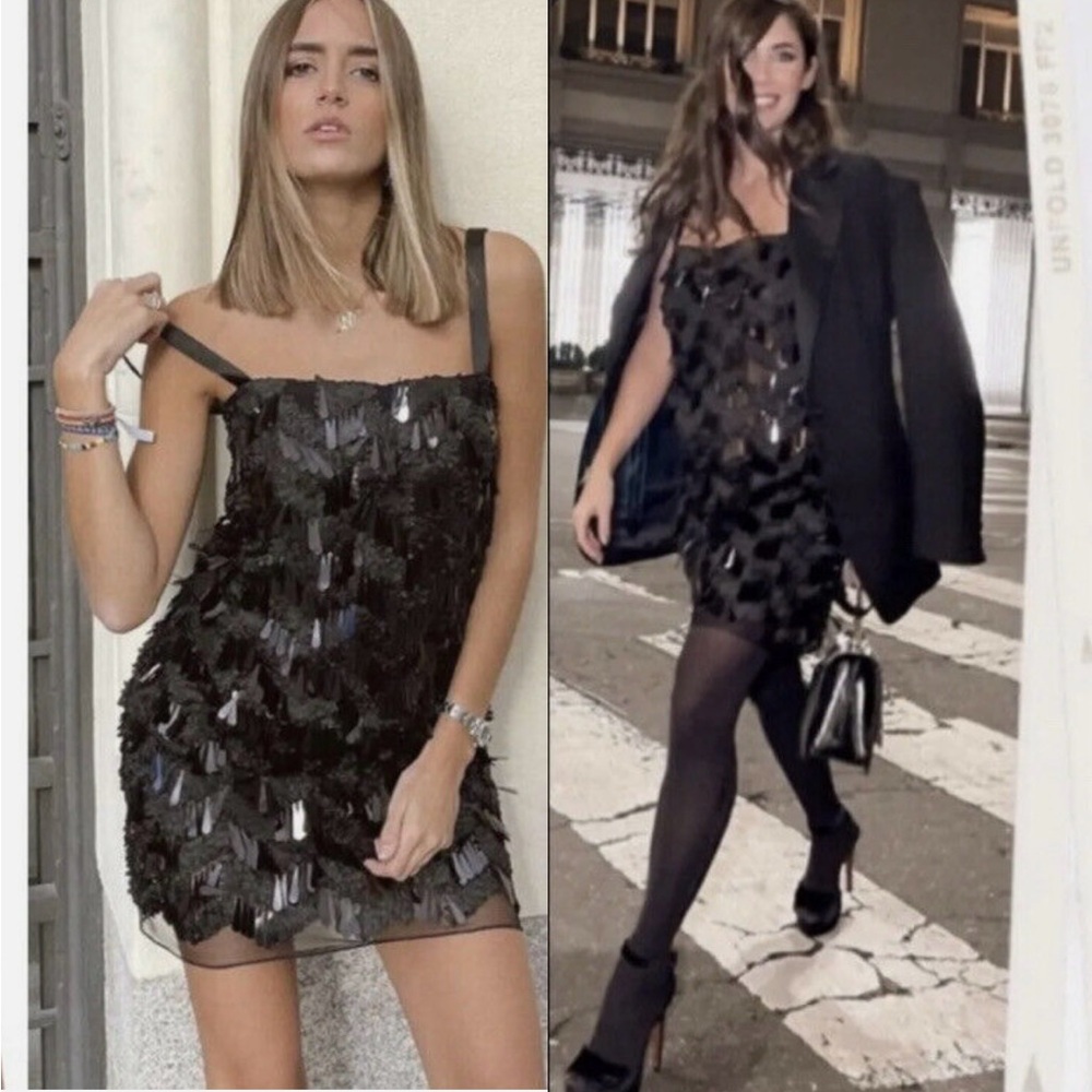 Knee length with beautiful sequins, perfect for your cocktail holiday party